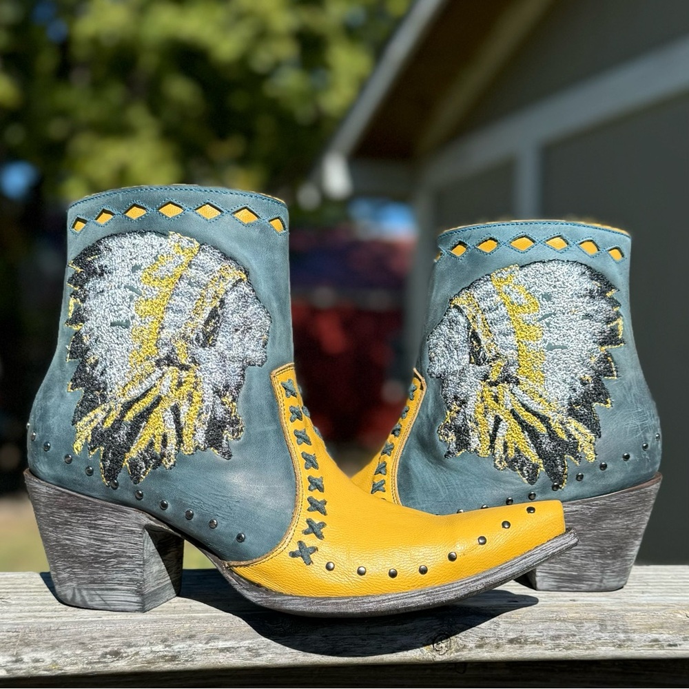 OLD GRINGO Mabell Indian Chief Ankle Boot Size 8.5